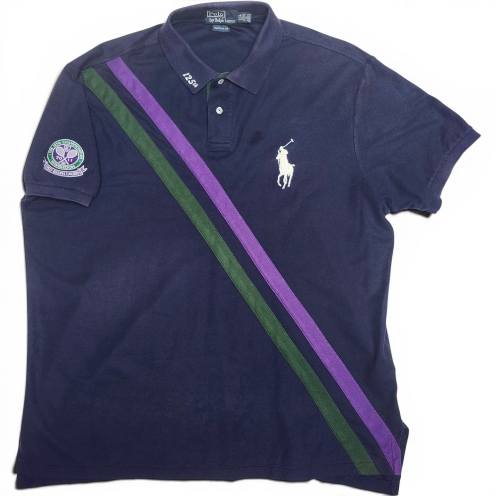 Polo Ralph Lauren Wimbledon 125th Anniversary Shirt Mens XXL Navy Big Pony 2011